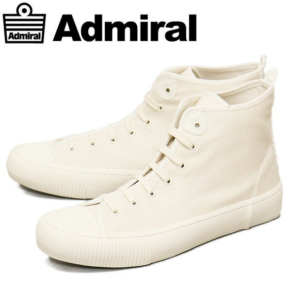 sale セール 正規取扱店 Admiral (アドミラル) SJAD2102 BEATTY HI ビーティーハイ ハイカット スニーカー 01WHITE AM015