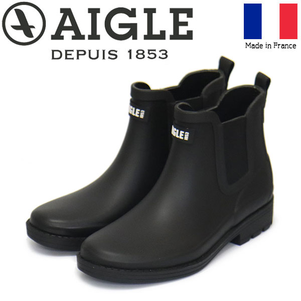 エーグル スノーブーツ レディース 【楽天スーパーSALE】 正規取扱店 AIGLE (エーグル) ZZFNA61 CARVILLE 2 カーヴィル チェルシーラバーブーツ レディース 00A NOIR AGL031