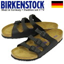 正規取扱店 BIRKENSTOCK (ビルケンシュトック) 0053011 FLORIDA SFB フロリダ ソフトフットベッド サンダル BLACK レギュラー幅 BI193