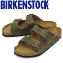 正規取扱店 BIRKENSTOCK (ビルケンシュトック) 1019313 Arizona BS アリゾナ ソフトフッドベッド オイルドレザーサンダル FADED KHAKI レギュラー幅 BI269