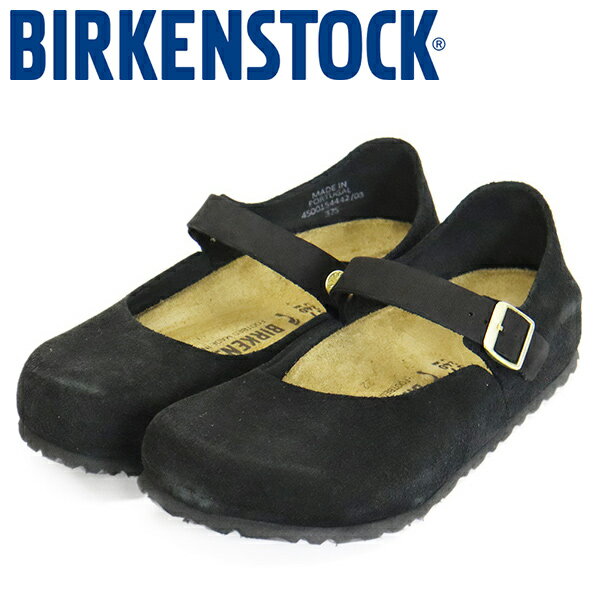 正規取扱店 BIRKENSTOCK (ビルケンシュトック) 1030423 MANTOVA マントバ スエードレザーバレエシューズ BLACK ナロー BI493(4)