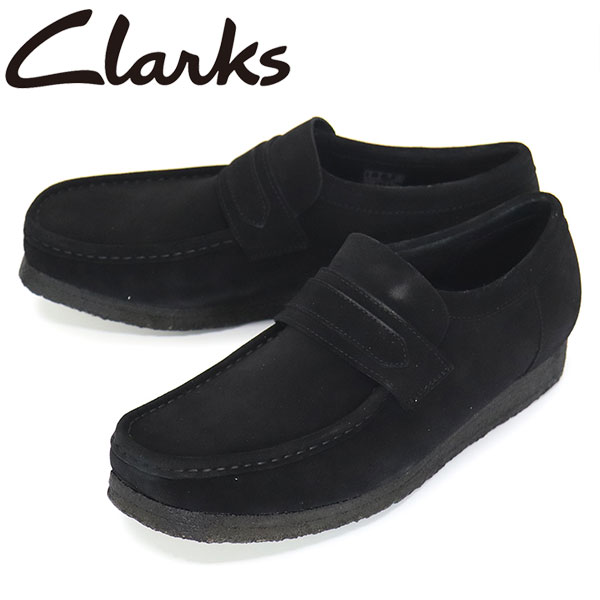 sale セール 正規取扱店 Clarks (クラークス) 26172503 Wallabee Loafer ワラビーローファー メンズ シューズ Black Suede CL082