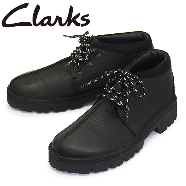 正規取扱店 Clarks (クラークス) 26179321 Trek Hike トレックハイク メンズシューズ Black Leather CL125