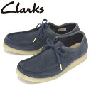 正規取扱店 Clarks (クラークス) 26166306 Wallabee ワラビー メンズシューズ Blue Suede CL055