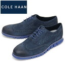 sale セール 正規取扱店 COLE HAAN (コールハーン) C35184 ゼログランド ウィングチップ オックスフォード レザーシューズ ムーンライトオーシャン x ブライトコバルト CLH006