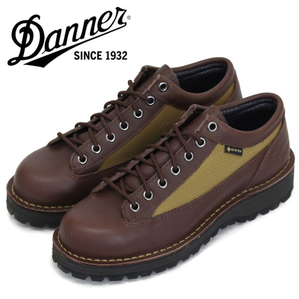 ダナー ブーツ レディース 正規取扱店 DANNER (ダナー) D121018 Ws Field Low フィールドロー レディース レザーブーツ Dark Brown x Beige