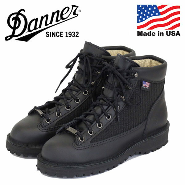 ダナー ブーツ レディース 正規取扱店 DANNER (ダナー) W'S 30466 DANNER LIGHT (ウィメンズダナーライト) レディースブーツ アメリカ製 BLACK