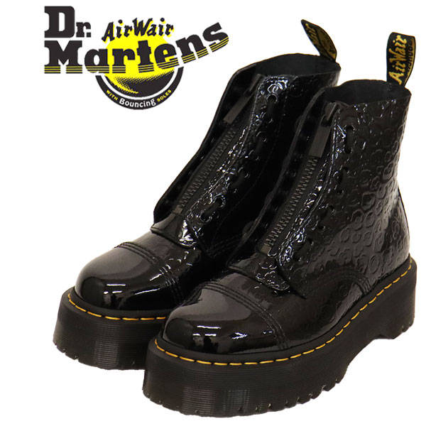 正規取扱店 Dr.Martens (ドクターマーチン) 26866001 SINCLAIR PATENT LAMPER LEOPARD EMBOSS シンクレア レディース レザーブーツ BLACK