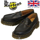 正規取扱店 Dr.Martens (ドクターマーチン) 27826001 MIE PENTON BEX ペントン ローファー レザーシューズ BLACK イングランド製