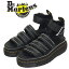 正規取扱店 Dr.Martens (ドクターマーチン) WMS 30733001 CLARISSA II QUAD HDW レディース レザーサンダル BLACK UK5-約24.0cm