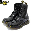 正規取扱店 Dr.Martens ドクターマーチン CORE 1460W 8EYE SHOE 8ホールシュー BLACK PATENT LAMPER ブラックパテント レディース