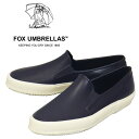 正規取扱店 FOX UMBRELLAS (フォックスアンブレラズ) MEN'S SLIP-ON メンズ スリッポン シューズ ラバーネイビー つやなし日本製 FU010