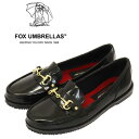 正規取扱店 FOX UMBRELLAS (フォックスアンブレラズ) WOMEN 039 S BIT LOAFERS レディース ローファー シューズ エナメルブラック つやあり 日本製 FU012