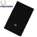 正規取扱店 FRED PERRY (フレッドペリー) C8140 CLASSIC MERINO WOOL SCARF クラシックメリノウール スカーフ 102 BLACK FP541
