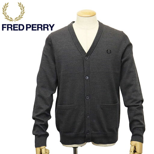 正規取扱店 FRED PERRY (フレッドペリー) K9551 Classic Cardigan クラシックカーディガン R85 DARK GREY MARL FP514 正規取扱店 FRED PERRY (フレッドペリー) K9551 Classic Cardigan クラシックカーディガン R85 DARK GREY MARL FP514