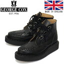 正規取扱店 GEORGE COX (ジョージコックス) SKIPTON BOOT 13327 V ラバーソール レザーブーツ 040 BLACK