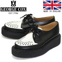 正規取扱店 GEORGE COX (ジョージコックス) SKIPTON 3588 VI ラバーソール レザーシューズ 040031 BLACK/WHITE