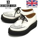 正規取扱店 GEORGE COX (ジョージコックス) SKIPTON 3588 VI ラバーソール レザーシューズ 031 WHITE