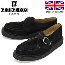 正規取扱店 GEORGE COX (ジョージコックス) HAMILTON ALASKA IVC ラバーソール レザーシューズ 090 BLACK SUEDE