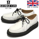 正規取扱店 GEORGE COX (ジョージコックス) HAMILTON DACE IVC ラバーソール レザーシューズ 031 WHITE