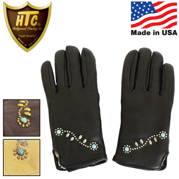 正規取扱店 HTC(Hollywood Trading Company) Geier Glove ガイヤーグローブ 200LDP #SN-32 Turquoise ディアスキン ボア付き 全3色