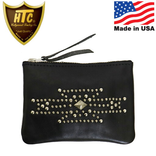 正規取扱店 HTC(Hollywood Trading Company) Pouch Wallet #Southwest ポーチウォレット ブラックレザーxシルバースタッズ 正規取扱店 HTC(Hollywood Trading Company) Pouch Wallet #Southwest ポーチウォレット ブラックレザーxシルバースタッズ