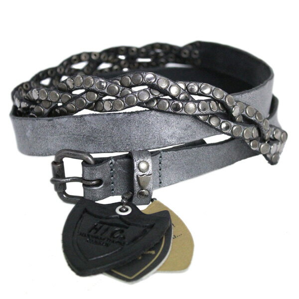 正規取扱店 HTC EURO(ユーロ) CROSS EASY METAL BELT(スタッズベルト) GUN METAL HE027