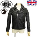 正規取扱店 JAMES GROSE (ジェームスグロース) MEN 039 S GEORGIAN JACKET NEW SHEEP メンズ ジョージアンジャケット ニューシープスキン BLACK JG035