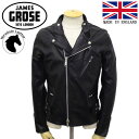 正規取扱店 JAMES GROSE (ジェームスグロース) G08-12 MEN'S KANSAN HHL JKT (メンズ カンサン ホースハイド レザージャケット) BLACK JG016