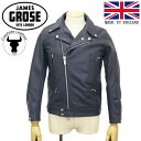 正規取扱店 JAMES GROSE (ジェームスグロース) MEN 039 S NEW MANILA JACKET COW メンズ ニューマニラジャケット カウハイド NAVY JG027