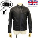 正規取扱店 JAMES GROSE (ジェームスグロース) MEN 039 S NEW TROPHY JACKET COW メンズ ニュートロフィージャケット カウハイド BLACK JG030