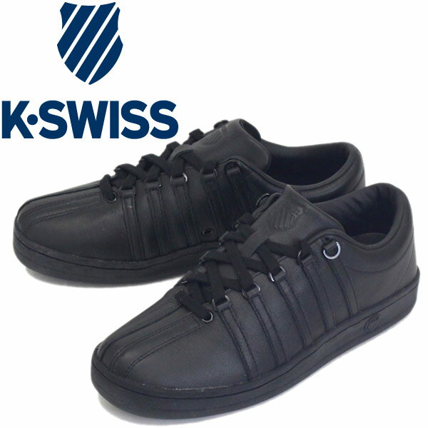 ケースイス スニーカー メンズ 正規取扱店 K-SWISS (ケースイス) 36022483 CLASSIC 88 クラシック 88 レザースニーカー 2KSU-088 BLACK/BLACK (ALL BLACK) KS037