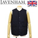 ラベンハム 正規取扱店 LAVENHAM (ラベンハム) LV6043 WOOL THORNHAM MENS ウール ソーンハム メンズ キルティングベスト G71 DARKNAVY イギリス製 LH013