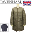 ラベンハム 正規取扱店 LAVENHAM (ラベンハム) WMS SLJ2106A LAVENSTER LONGLINE ラブンスター ロングライン ウィメンズ ラウンドカラーコート イギリス製 LH006 全2色