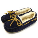 sale セール 正規取扱店 MINNETONKA(ミネトンカ) Sheepskin Pippa Slipper(シープスキンピッパスリッパ) #42024 DARK NAVY レディース MT367