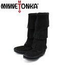 sale セール 正規取扱店 MINNETONKA(ミネトンカ)Calf Hi 3-Layer Fringe Boot(カーフハイ3レイヤーフリンジブーツ) 1639 BLACK レディース MT055