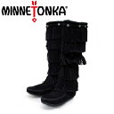 sale セール 正規取扱店 MINNETONKA(ミネトンカ)5-Layer Fringe Boot(5レイヤーフリンジブーツ)#1659 BLACK レディース MT058