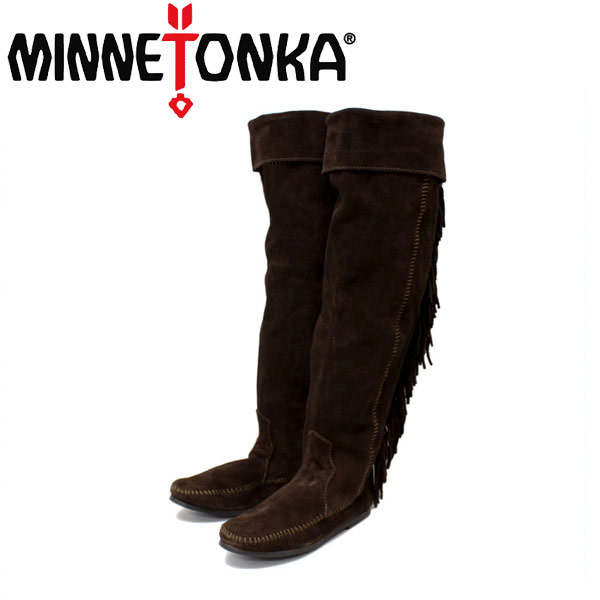 ミネトンカ 【楽天スーパーSALE】 正規取扱店 MINNETONKA(ミネトンカ) Over The Knee Fringe Boots(オーバーニーフリンジブーツ) #1698 CHOCOLATE レディース MT227