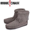 sale セール 正規取扱店 MINNETONKA(ミネトンカ) Hi Top Back Zip Boot(ハイトップ バックジップブーツ) 291T GREY レディース MT015