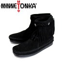 sale セール 正規取扱店 MINNETONKA(ミネトンカ) Hi Top Back Zip Boot(ハイトップ バックジップブーツ) 299 BLACK レディース MT013