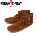 ミネトンカ sale セール 正規取扱店 MINNETONKA(ミネトンカ) Concho Feather Side Zip Boot(コンチョフェザーサイドジップブーツ)#522 BROWN レディースMT046