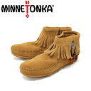 sale セール 正規取扱店 MINNETONKA(ミネトンカ) Concho Feather Side Zip Boot(コンチョフェザーサイドジップブーツ) 527T TAUPE レディースMT047