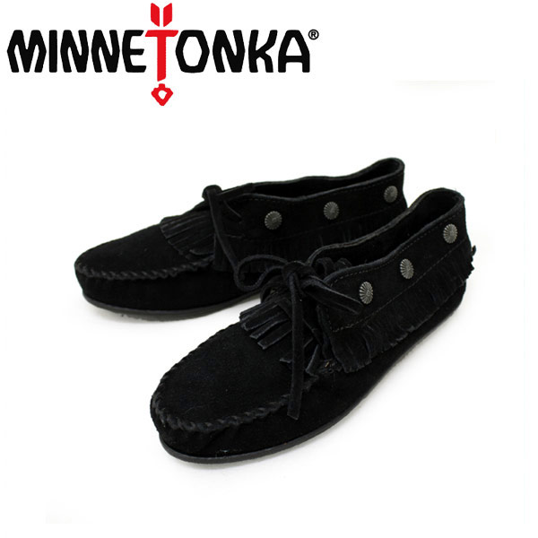 【楽天スーパーSALE】 正規取扱店 MINNETONKA(ミネトンカ)Fringed Moc(フリンジドモック) 530 BLACK レディース MT088