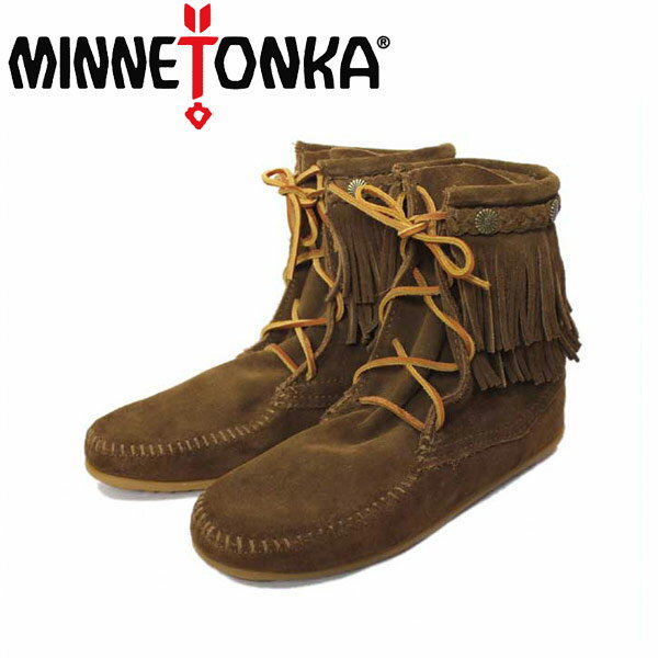 ミネトンカ sale セール 正規取扱店 MINNETONKA(ミネトンカ)Double FringeTramper Boot(ダブルフリンジ トランパーブーツ)#623 DUSTY BROWN レディース MT034