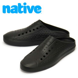 正規取扱店 native shoes (ネイティブシューズ) 11113000 JEFFERSON CLOG ジェファーソン シューズ 1001 JIFFY BLACK / JIFFY BLACK NV006