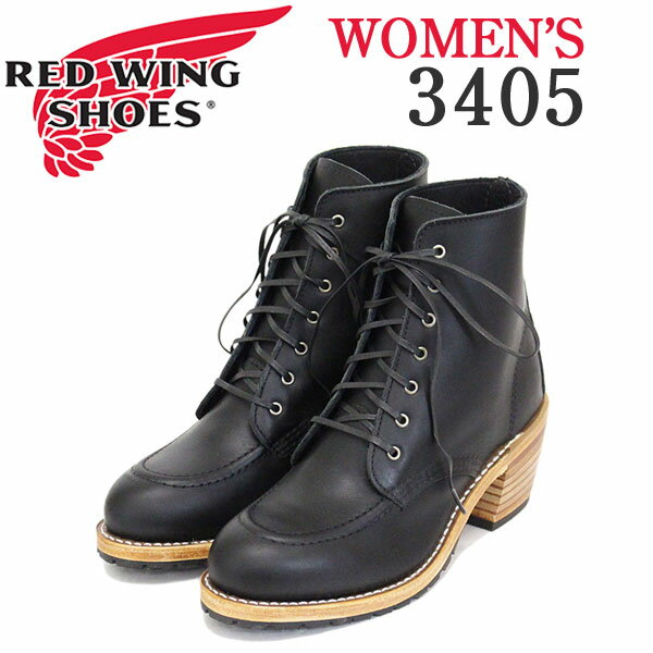 レッドウイング 正規取扱店 REDWING (レッドウィング) 3405 CLARA クララ レースアップヒールブーツ レディース ブラックバウンダリー