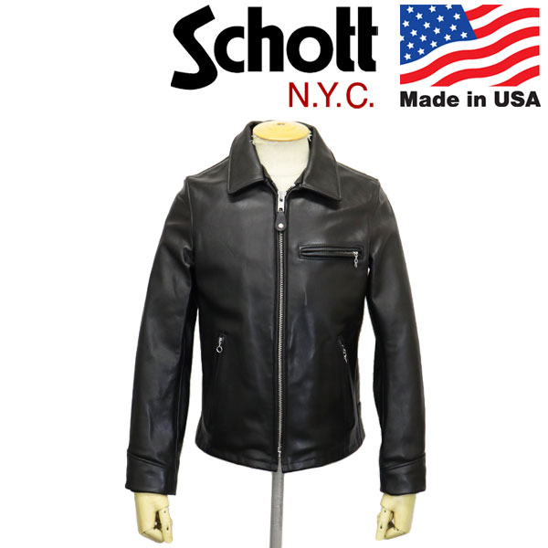 正規取扱店 Schott (ショット) 3950086 103US TRACKER LEATHER JKT トラッカー レザージャケット アメリカ製 10(09)BLACK