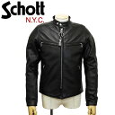 sale セール 正規取扱店 Schott (ショット) 3111042 LAMB LEATHER 641xx for RIDING ラムレザージャケット 09BLACK