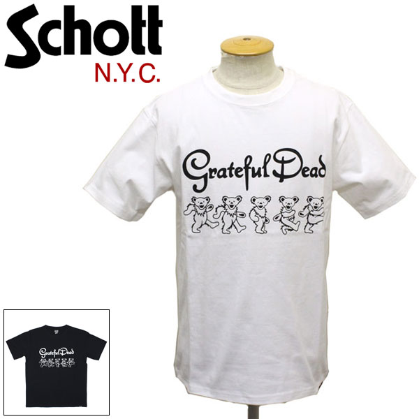 正規取扱店 Schott (ショット) 3113105 GRATEFUL DEAD SST DANCING BEARS グレイトフル デッド ダンシングベアー Tシャツ 全2色