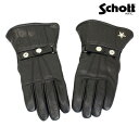 ショット 手袋 正規取扱店 SCHOTT(ショット) WINTER GROVE MIDDLE ONESTAR ウィンターグローブ ミドル ワンスター BLACK